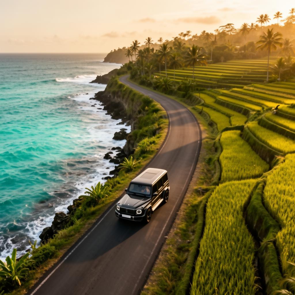 Scenic Bali coastal road